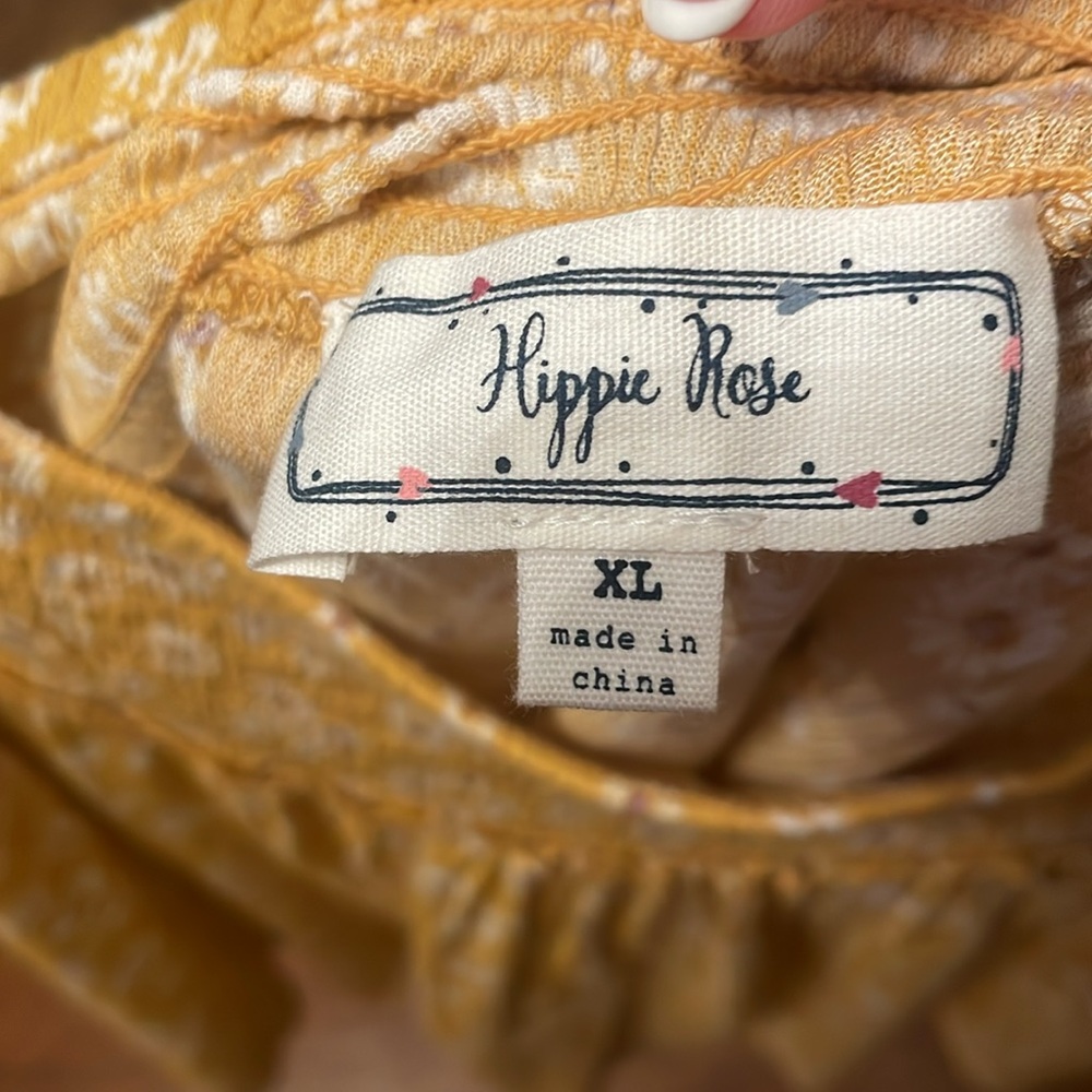 HIPPIE ROSE SIZE XL Floral Yellow Skirt - Picture 5 of 5